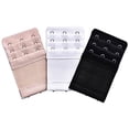 thumbnail image 1 of 3 Pieces Women's Bra Extenders Elastic Stretchy Bra Extension Strap, 3 Rows x 3 Hooks (Multi-Color), 1 of 6