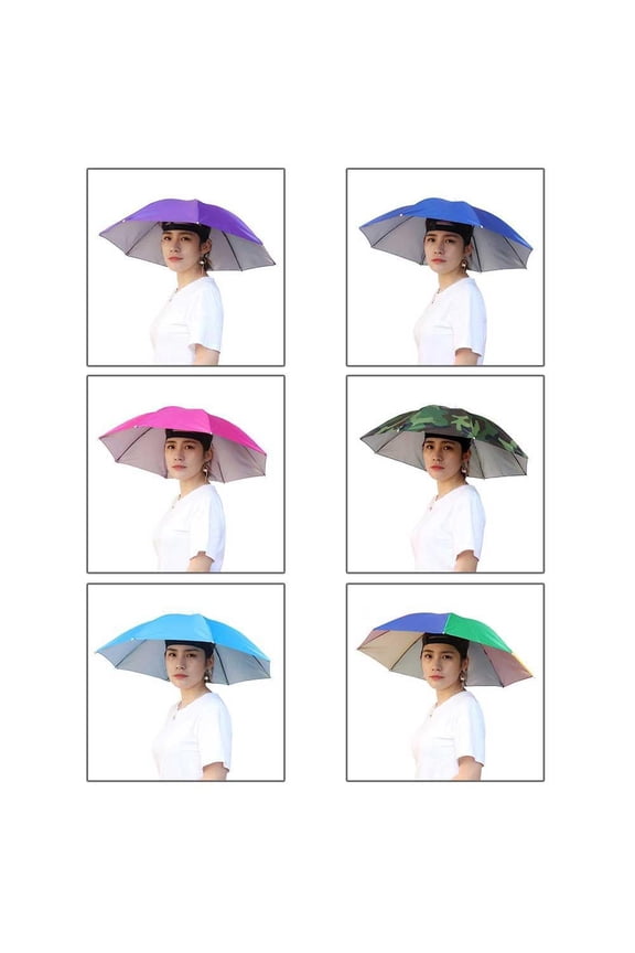 Headband Wearing Hat Umbrella Sunny Rain Fishing Umbrella Hat
