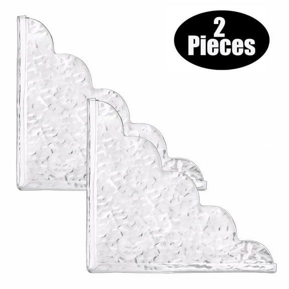 PLGEBR Shower Guard Kit,Acrylic Water Ripples Guards, Waterproof Self-Adhesive Shower Corner Guards to Keep Water in Shower or Bath