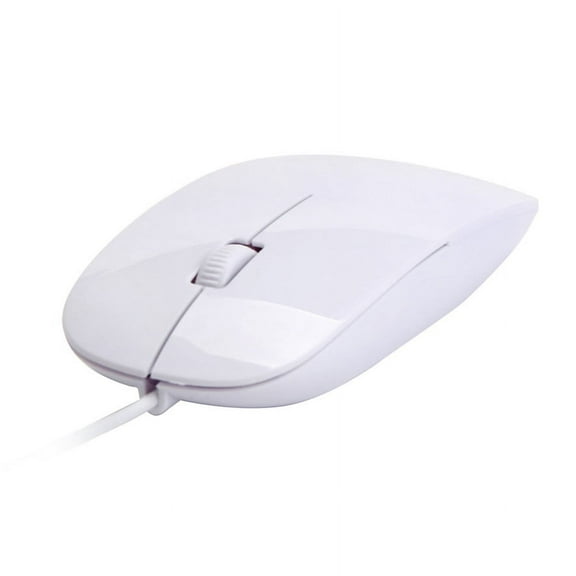 PLGEBR White Wired USB Mouse Optical 1200 DPI For Windows OS/Mac iOS PC Laptop Desktop