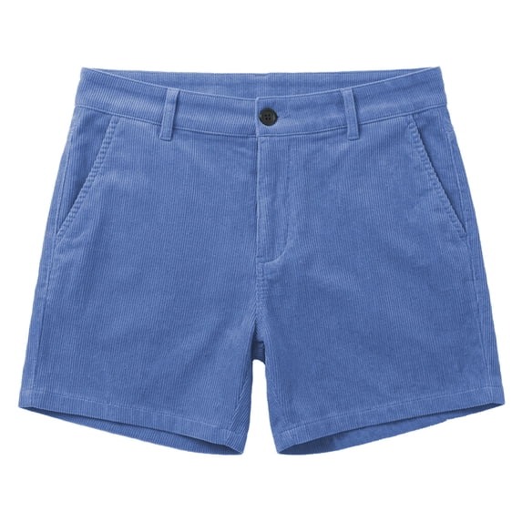 PLHWHYQ 4 Inch Inseam Shorts for Men Vintage Corduroy Summer Shorts Slim Fit Mid Waisted Casual Short Pants Beach Golf Gym Sky Blue L