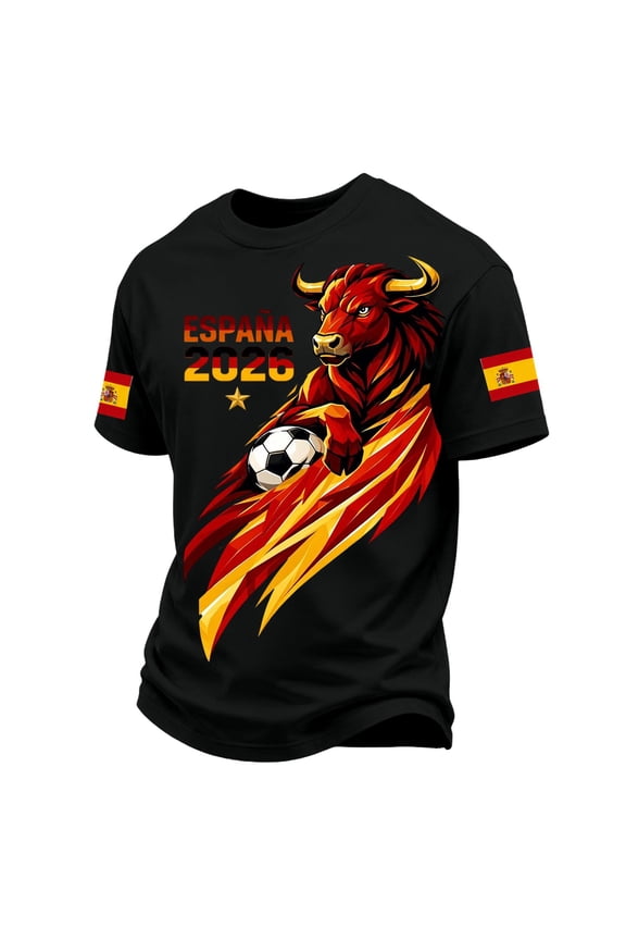Spain Soccer for Men Football Teams T-Shirts Sports Fans Summer Short Sleeve Uniforms Tee