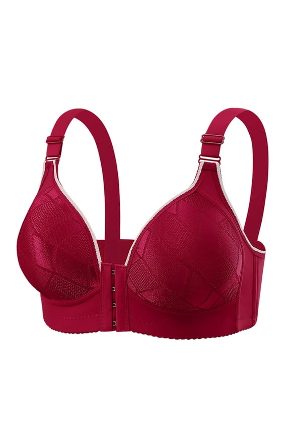 Strapless Wireless Bra â Minimizer Fit for Plus Size Women Large Sized Thin Comfortable Breathable Back Hugging Sagging Front Buttoned Vest Bra for Women 46