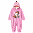 thumbnail image 1 of PLHWHYQ Unisex Adult Halloween Hooded Onesie Pajamas, Pumpkin Hat Graphic Zip Up One Piece Jumpsuit, Loungewear Sleepwear Pink-9 S, 1 of 2