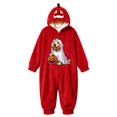 thumbnail image 1 of PLHWHYQ Unisex Adult Halloween Hooded Onesie Pajamas, Pumpkin Hat Graphic Zip Up One Piece Jumpsuit, Loungewear Sleepwear Red-13 S, 1 of 2