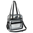 thumbnail image 1 of PLHWHYQ Waterproof Dustproof Clear Backpack, Large Capacity Transparent Adult Knapsack with Comfort Shoulder Straps, for School, Work, Stadium and Travel h-Black One Size, 1 of 8