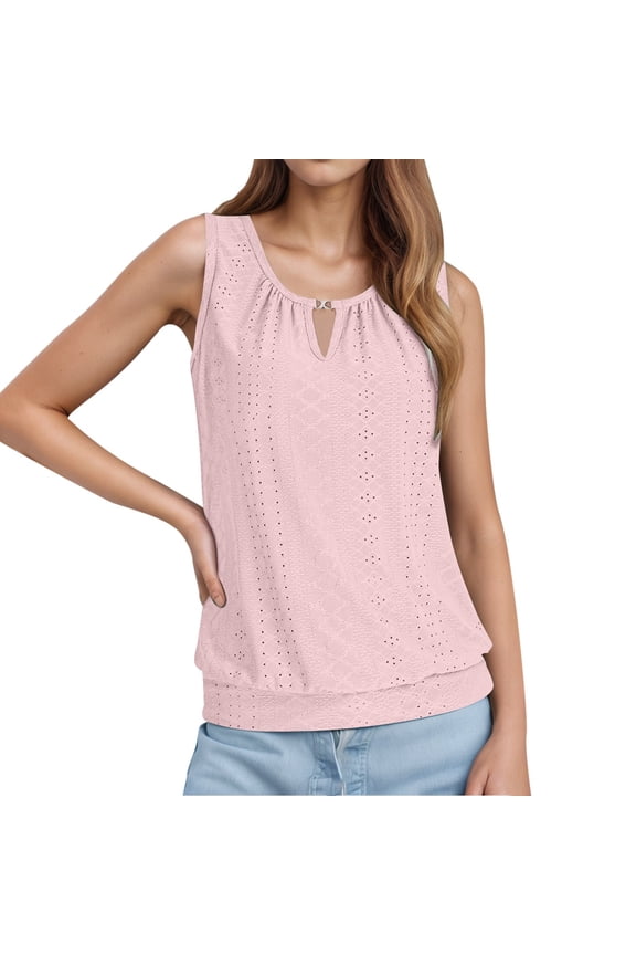 Women with Built in Bra Thick Strap Spaghetti Strap Tank Top Cropped Ladies Fashion Casual Court Lock Round Neck Sleeveless Vest T Shirt Top Pink M