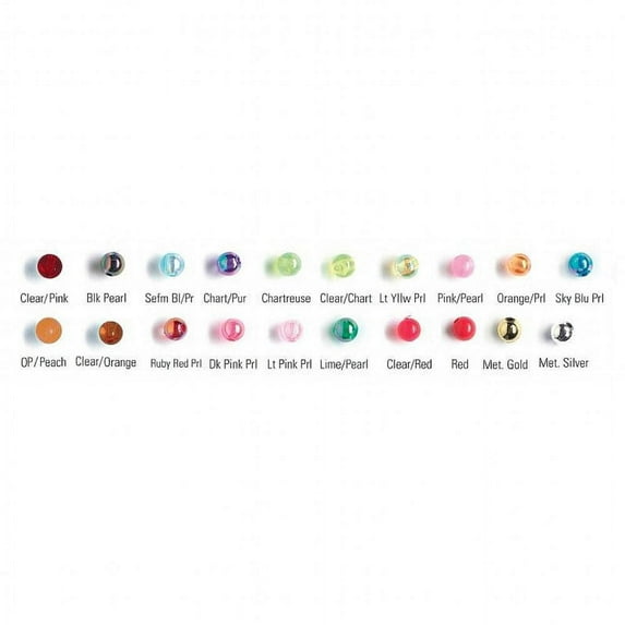 PLINE P-Line Rigging Beads 10mm, Clear,Chartreuse Baits & Accessories