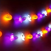 ZOEYKIMLO Halloween String Lights with Pumpkin, Bat, 10Ft 20 LED Battery Operated with 8 Modes Timer for Home Porch Fence Party Halloween Decoration