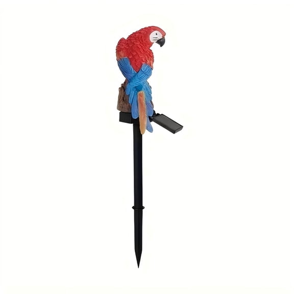 ZOEYKIMLO Solar Outdoor Parrot Lights, Garden Solar light Decoration, Outdoor Solar Light Crafts Animal for Patio Garden Pathway Lanscape, Red