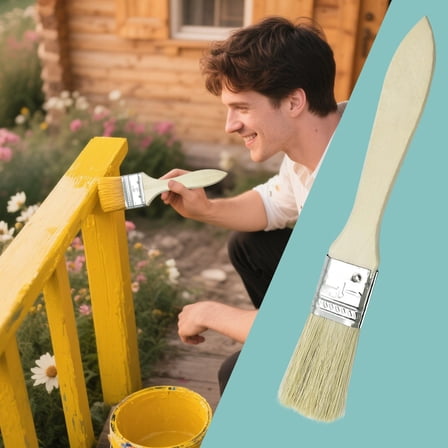 PLJFXXM 1 Inch Width Soft Bristles Wall Painting Brush Paint Brush Painting Drawing Oil Glues Bristle Pen Paintbrush for Gesso, Varnishes, Acrylic Painting, Watercolor, Wood, Wall, Furniture