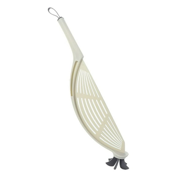 PLJFXXM 1 Piece Pot Strainer with Handle Plastic Colander Pasta Drainer Pan Pot Strainer with Recessed Hand Grips Suitable for Kitchen Different Color (Beige)