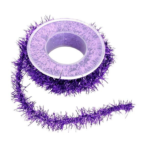 PLJFXXM 108 Inch Halloween Purple Tinsel Garland, Fluffy, for Birthday, Festivities, Weddings, Halloween, Christmas, Party Decorations, All-Season Indoor Outdoor Party Supplies