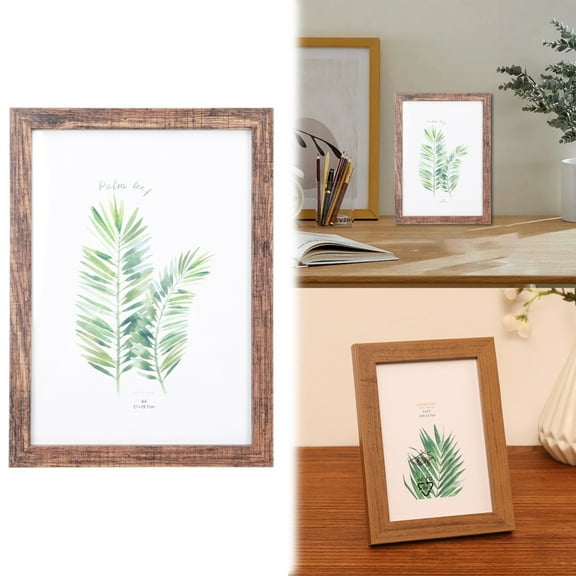 PLJFXXM 12x8 Picture Frame Rustic Brown, Display Pictures for Wall, 1 Pack