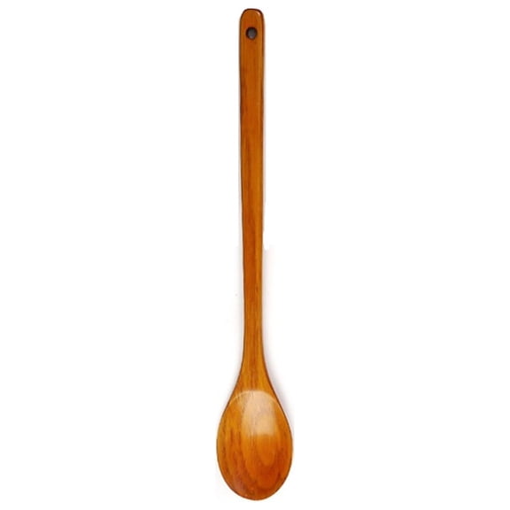 PLJFXXM 17-inch Large Wooden Spoons for Cooking, Long Handle Wooden Cooking Spoon Mixing Spoon Non Stick Cookware Tasting Stirring Bamboo Spoons for Stirring, Mixing, Canning in Big Pots (Yellow)