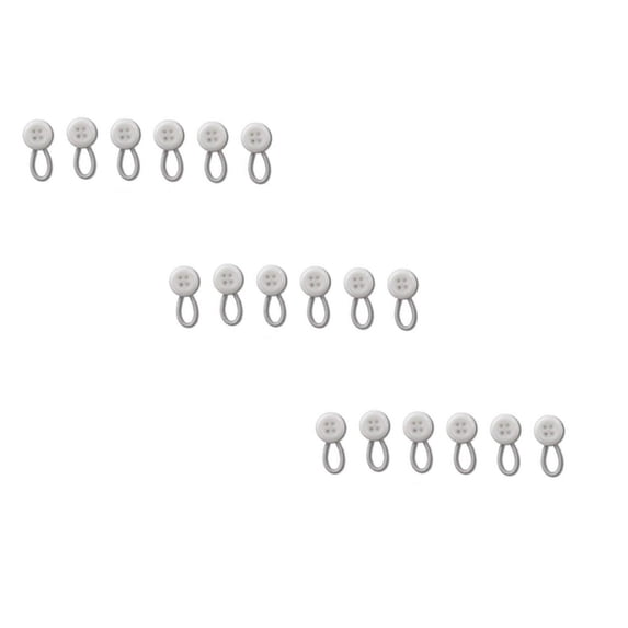 PLJFXXM 18-Pack Collar Extenders & Waistband Extenders for Dress Pants Shirts Flexible Button Closure Set for Clothing Waist Adjustments Shirt Collars Pants Waistbands (18PCS)
