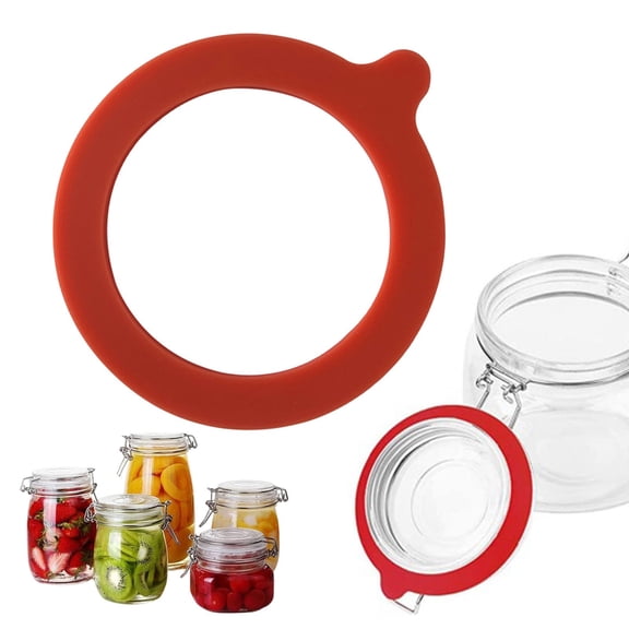 PLJFXXM 1Pcs Silicone Jar Gaskets,Rubber Seals for Glass Jars,Airtight Leakproof Gaskets Replacement for Mason Mouth Canning Jars, Glass jar lid(3.3")