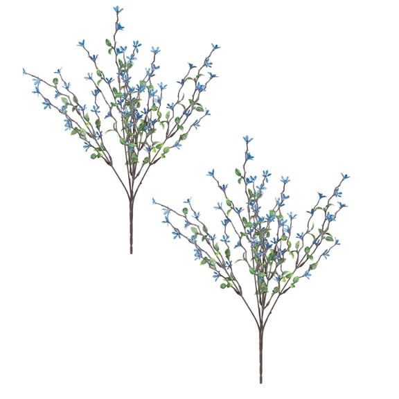 PLJFXXM 2 PCS Artificial Willow Branches with Flower, 15.7 Inch Faux Long Willow Full Vitality Small Flower Stems for Spring Home Office Bedroom Party Wedding Table Centerpieces Decor