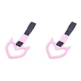 thumbnail image 1 of PLJFXXM 2 Pcs Evil Heart Shaped Car Handle Straps, Car Hanging Accessories Bumper Warning Ring Drift Charm for Auto Bus Decor Interior Exterior Decoration, Pink (Pink Strap), 1 of 5