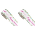 thumbnail image 1 of PLJFXXM 2 Rolls 22 Yards Easter Spring Wired Ribbon Pastel Wired Stripe Ribbon Edge Horizontal Stripe Canvas Spring Decorative Craft for Wrapping Christmas Party Crafting, 1 of 9