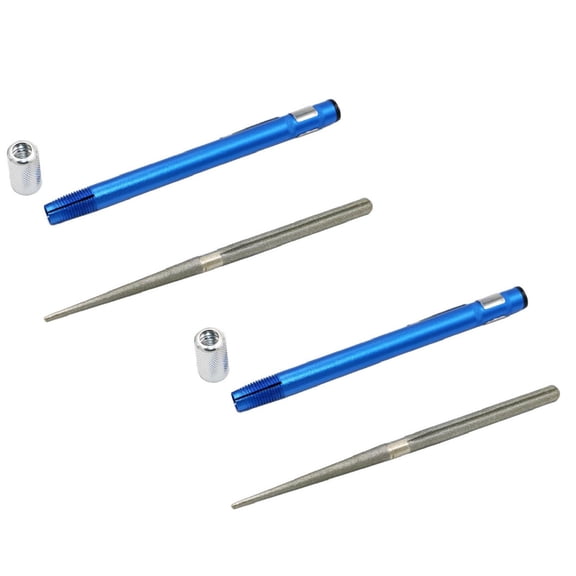 PLJFXXM 2Pcs Serrated Knife Sharpener, Retractable Diamond Sharpening Rod Multifunctional Knife Sharpening Tool for Outdoor Kitchen Fishing Hunting
