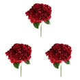 thumbnail image 1 of PLJFXXM 3 Pcs 5Heads Large Hydrangea Artificial Flowers 15.74 inches Realistic Single Long Stem Full Faux Silk Hydrangea Bouquets Flowers Arrangements Home Decor DIY Wedding Centerpieces(Red), 1 of 6