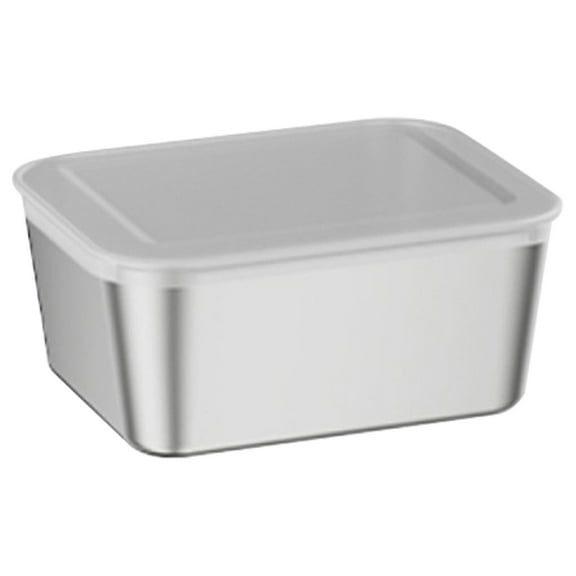 PLJFXXM 304 Stainless Steel Food Storage Container – Square Lunch/Snack Box with Lid, Ideal for Refrigerator & Outdoor Picnic