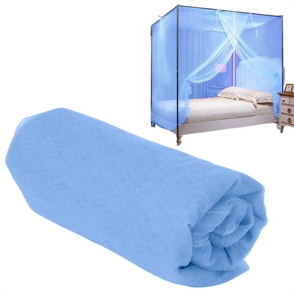 PLJFXXM 4Corner Post Net For Bed Canopy Full Queen Size Netting Bedding Quick And Easy Installation Blue