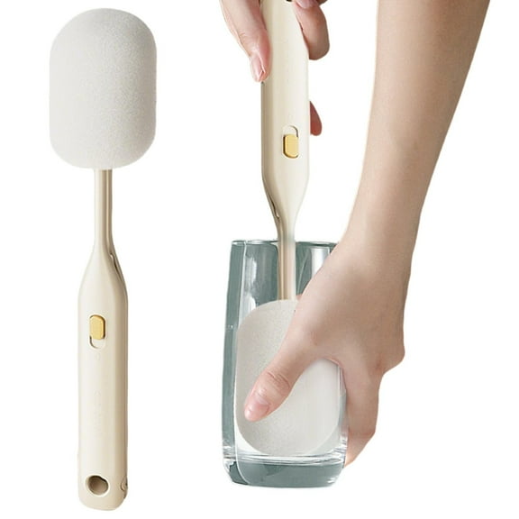 PLJFXXM Bottle Soft Brush Sponge Bottle Brush Soft and Easy to Clean, Baby Bottle Sponge Brush Can Effectively Remove The Stain Residue On The Bottom of The Cup