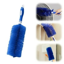 PLJFXXM Cobweb Duster Bendable Fan Duster Plastic Dust Cleaner Microfiber Head Ceiling Brush Reusable Dirt Remover for Fan Air Conditioning Home Vents Shutters