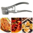 thumbnail image 1 of PLJFXXM Kitchen Premium Garlic Press Peeler - Rust Proof Professional Garlic Mincer Tool - Easy-Squeeze, Easy-Clean with Soft, Ergonomic Handle - Silicone Garlic Peeler (Silver), 1 of 8