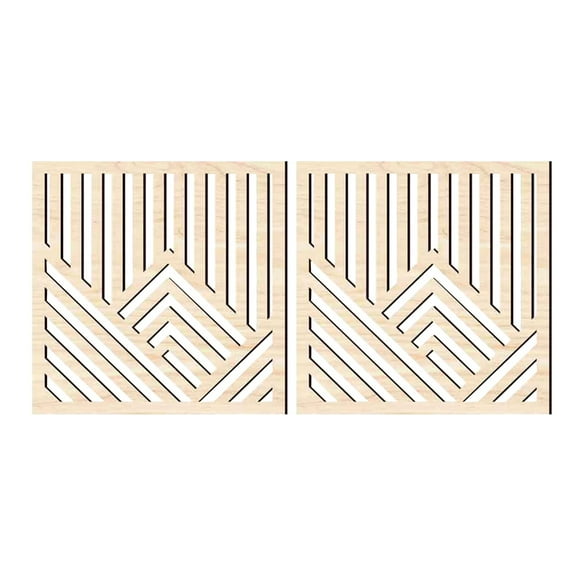 PLJFXXM Modern Wooden Wall Sculptures - Set of 2 - Home Decor Accent - Large Wall Art for Living Room, Bedroom, Office - Easy Installation (Oak, Medium - Mountain and Sun)