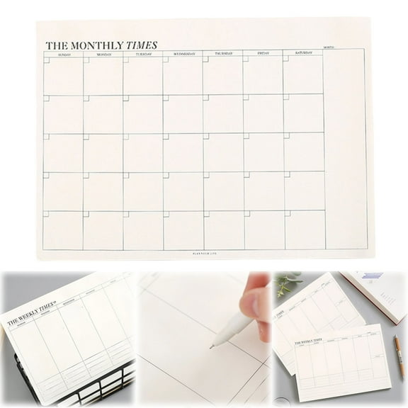 PLJFXXM Monthly To Do List Planner Notepad, 60 Page Task Planning Pad with Daily Checklist, Priority To-Do Checkboxes & Notes, Desk Notebook for Office Organization & Productivity, 6.89x 9.64