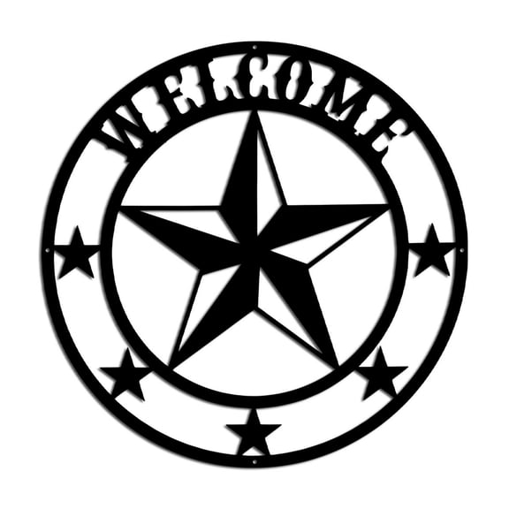 PLJFXXM Personalized Texas Star Metal Sign, Custom Texas Signs, Metal Star Wall Decor, Custom Family Name Sign, Lone Stars Wall Art for Home, Office, Barns or Home Bar