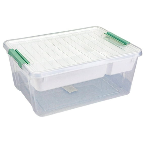 PLJFXXM Plastic Container Bins for Organizing, Stackable Crates, BPA Free, Non Toxic, Odor Free, Organizers for Home, Office, School, and Dorm