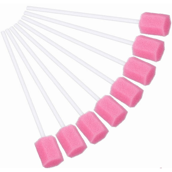 PLLFRLRT 100Pcs Disposable Oral Care Sponge Swab Baby Oral Cleaner Tool Toothettes Oral Swabs Mouth Swabs for Elderly