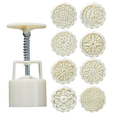PLLFRLRT Biscuit Moulds Candy Cookie Cutters Hand Pressure Mooncake Mold Cookies Stamps Dough Pastry Cutter Tools