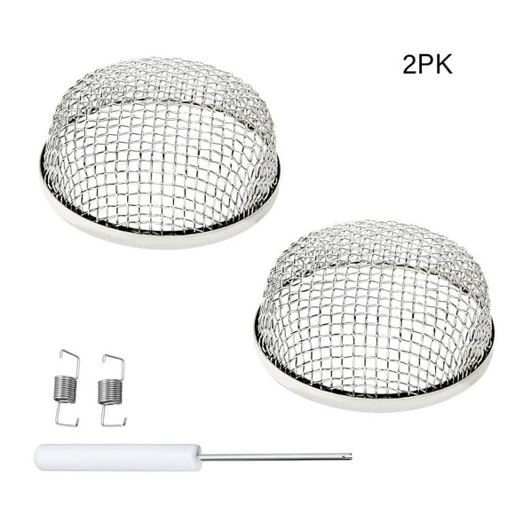 PLNQQB 2pcs Flying Insect Screen RV Furnace Vent Stainless Steel Mesh Cover for Water Heater Bug Screens with Installation Tool,sliver,2 Pcs