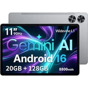 SHARECLOUD 11 Inch Tablet Android 16 Tablet With 20GB RAM+128GB ROM Octa-Core T7250 Processor,8800mAh 90Hz Display 8MP+13MP Widevine L1/BT5.0+WiFi Gray