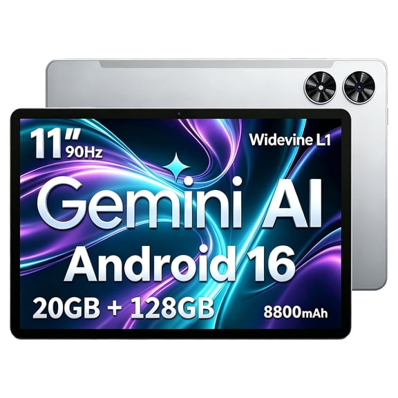 SHARECLOUD P11 Tablet Android 16, 11 inch Tablet, 20GB+128GB/1TB, Octa-Core Processor, 8800mAh, 90Hz Display, Gray