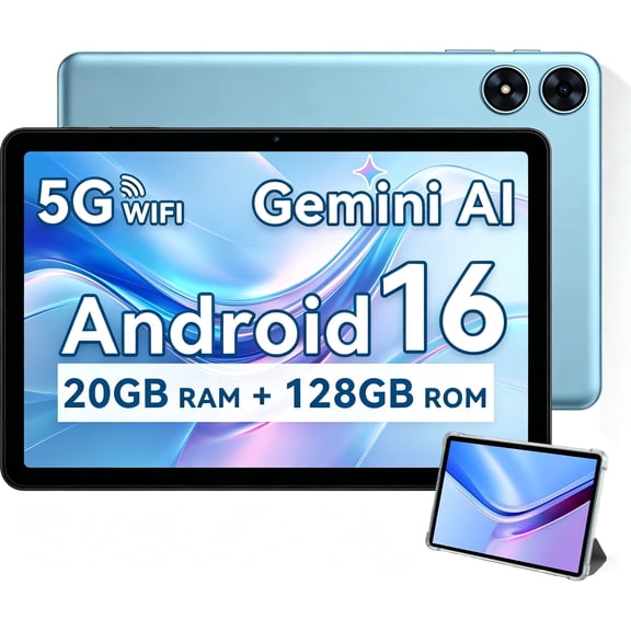 SHARECLOUD 10.1 inch Tablet, 20GB+128GB/1TB Expand, 6600mAh, Octa-Core Android 16 Tablet, BT5.0+WiFi, Blue