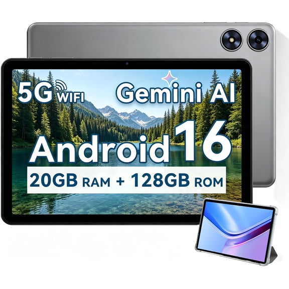 SHARECLOUD P10 Android 16 Tablet,10.1 Inch Tablet With Gemini AI,20GB RAM+128GB ROM/1TB,Unisoc T7250 Octa-Core Gaming Tablets,6600mAh,2MP+8MP,Widevine L1/BT5.0+WiFi,Gray