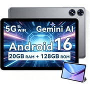 SHARECLOUD 10.1 inch Tablet, 20GB+128GB/1TB Expand, 6600mAh, Octa-Core Android 16 Tablet, BT5.0+WiFi, Gray deal from Walmart