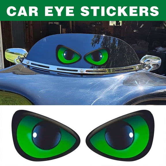 PLPPYFS 1 Pairs Devil Eye Car Reflective Stickers, Decoration Anime Waterproof Car Window, Funny High Intensity Night Safety Sign Window Decals for Truck Bumper Car Stickers