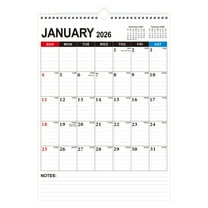 PLPPYFS 2026-2027 Wall Calendar - 2026-2027 Calendar, Jan.2026 - Jun.2027, 18 Monthly Calendar Large with Hanging Hook, 12" x 17", Ruled Blocks, To-do & Notes, Perfect Wall Calendar for Organizing