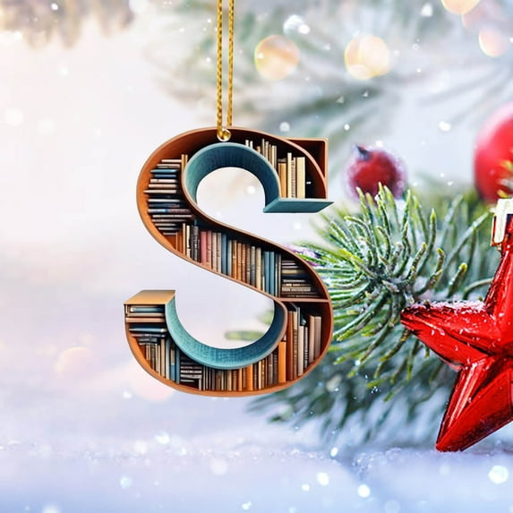 PLPPYFS 26 Letter Ornaments Christmas Tree Decorations Personalized Christmas Letter Christmas Tree Hanging Pendant Xmas Alphabet Letters, 2025 Christmas Letters Ornaments A-Z Ornament Letters Decor