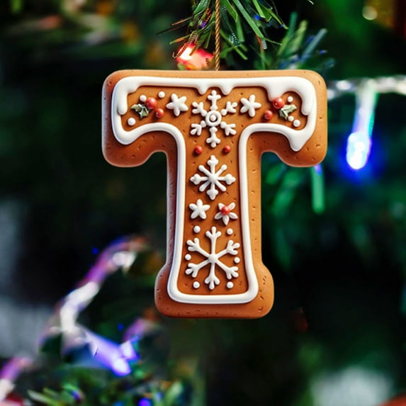 PLPPYFS 26 Letter Ornaments Christmas Tree Decorations Personalized Christmas Letter Christmas Tree Hanging Pendant Xmas Alphabet Letters, 2025 Christmas Letters Ornaments A-Z Ornament Letters Decor