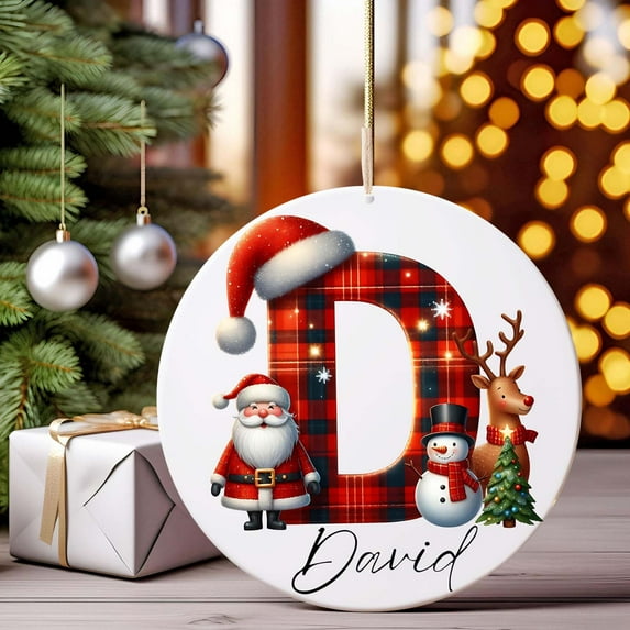 PLPPYFS 26 Letter Ornaments Christmas Tree Decorations Personalized Christmas Letter Christmas Tree Hanging Pendant Xmas Alphabet Letters, 2025 Christmas Letters Ornaments A-Z Ornament Letters Decor