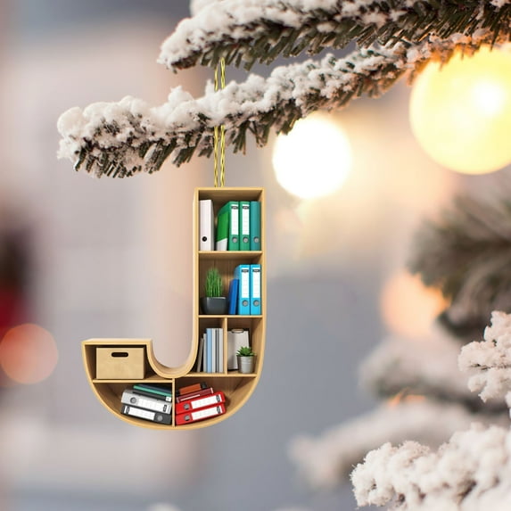 PLPPYFS 26 Letter Ornaments Christmas Tree Decorations Personalized Christmas Letter Christmas Tree Hanging Pendant Xmas Alphabet Letters, 2025 Christmas Letters Ornaments A-Z Ornament Letters Decor