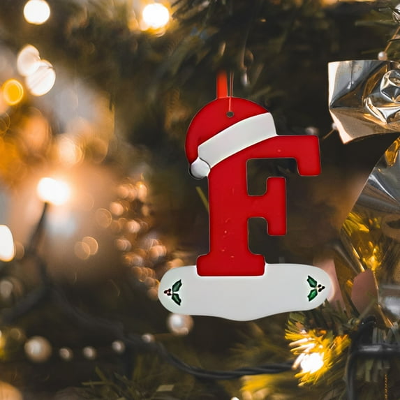 PLPPYFS 26 Letter Ornaments Christmas Tree Decorations Personalized Christmas Letter Christmas Tree Hanging Pendant Xmas Alphabet Letters, 2025 Christmas Letters Ornaments A-Z Ornament Letters Decor